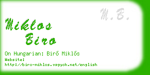 miklos biro business card